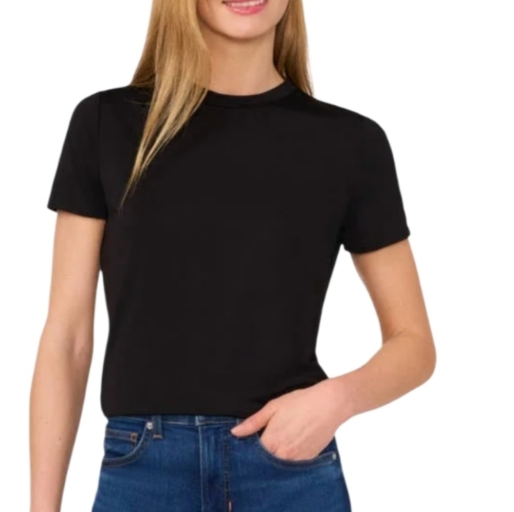 Ted Baker Black Crewneck Short Sleeve Tee Women's - Picture 1 of 9